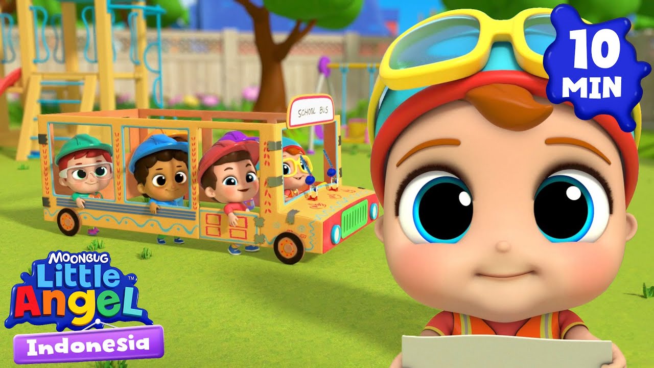 Roda Di Bus Berputar-putar Di Sekolah | Little Angel Indonesia | Kartun dan Lagu Anak Favorit