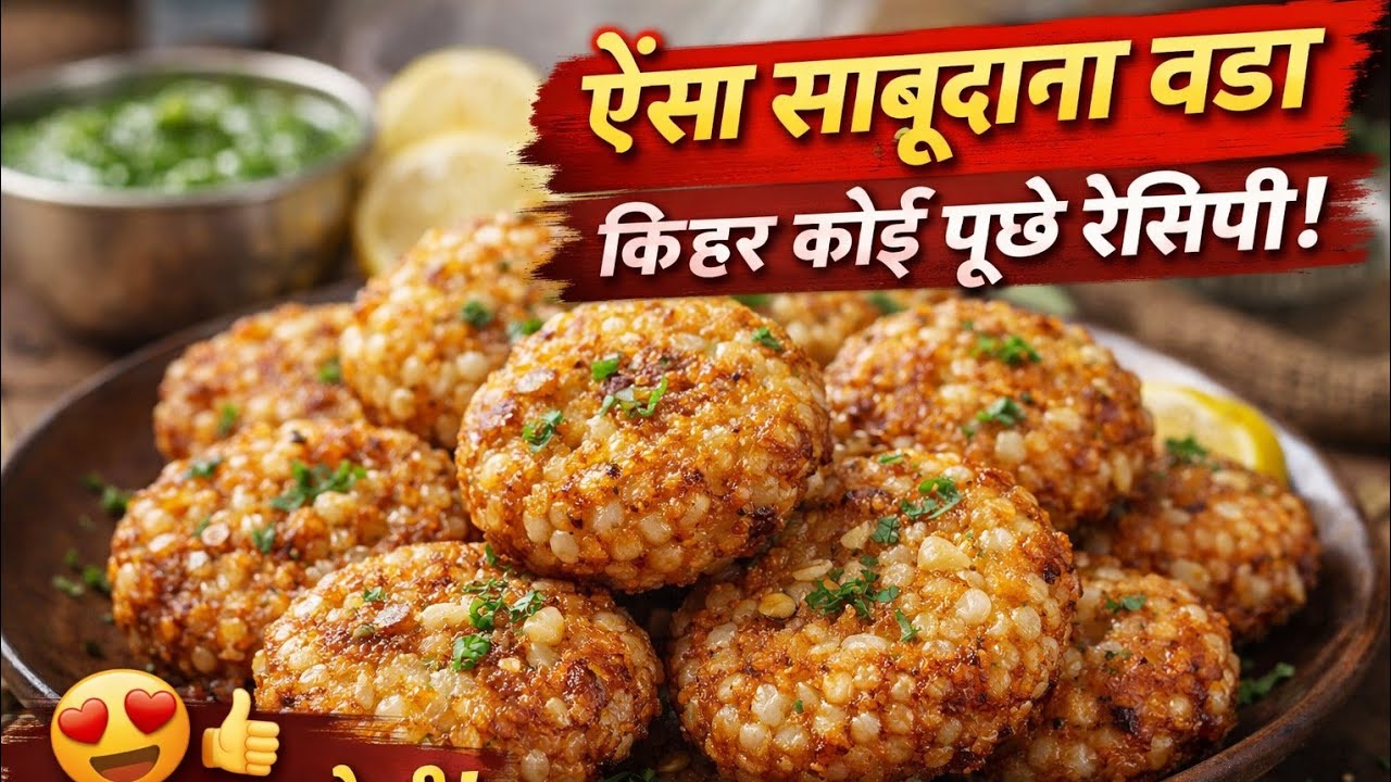 Sabudana vada recipe 😉