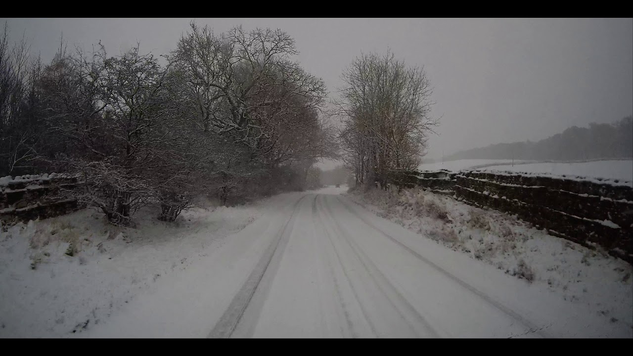 Wensleydale - Hawes to Leyburn cab ride via A684 in Snow 2021