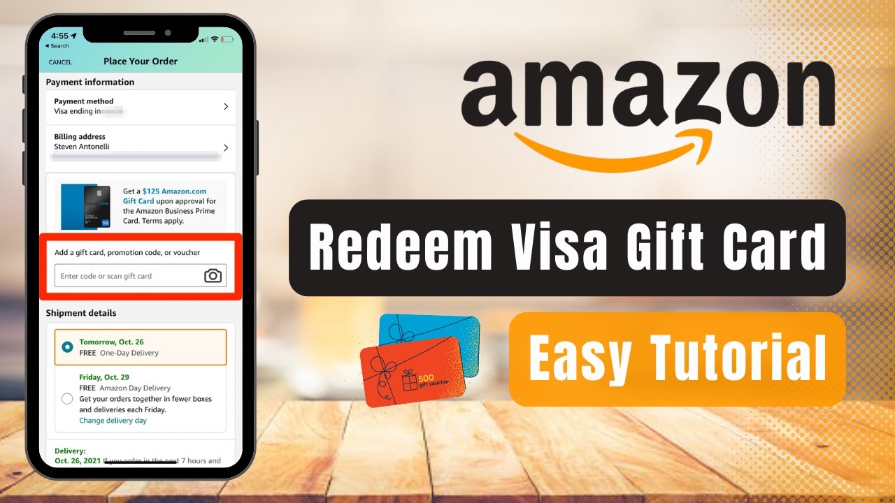 How to Redeem Visa Gift Card on Amazon !