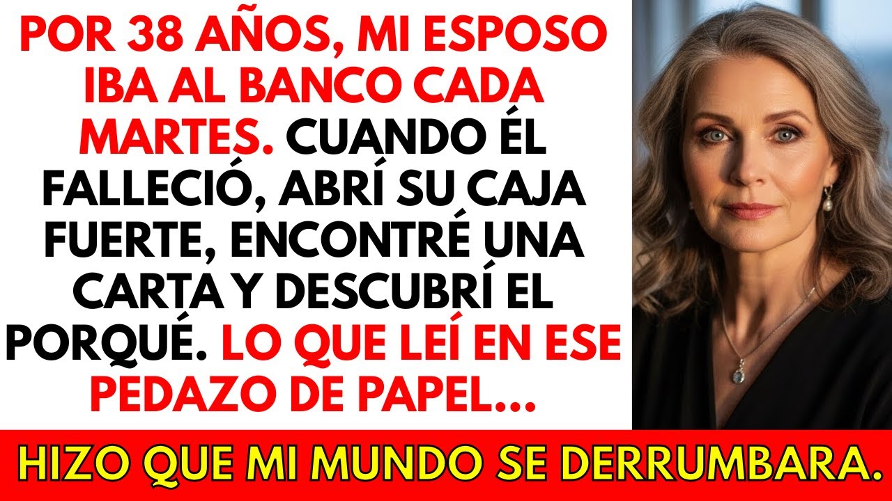 Mi esposo iba al banco todos los martes durante 38 a&ntilde;os. Cuando &eacute;l muri&oacute;, abr&iacute; la caja fuerte y vi..