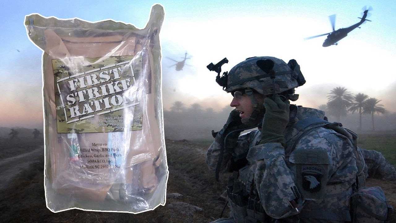 US Army FSR - First Strike Ration, Menu 6 Pork Wrap / Chicken Fillet 2019