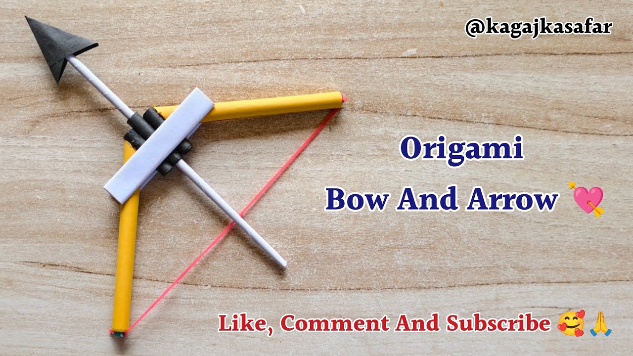 How to Make Origami Bow and Arrow 🎯 | Easy Paper Craft Tutorial Step by Step