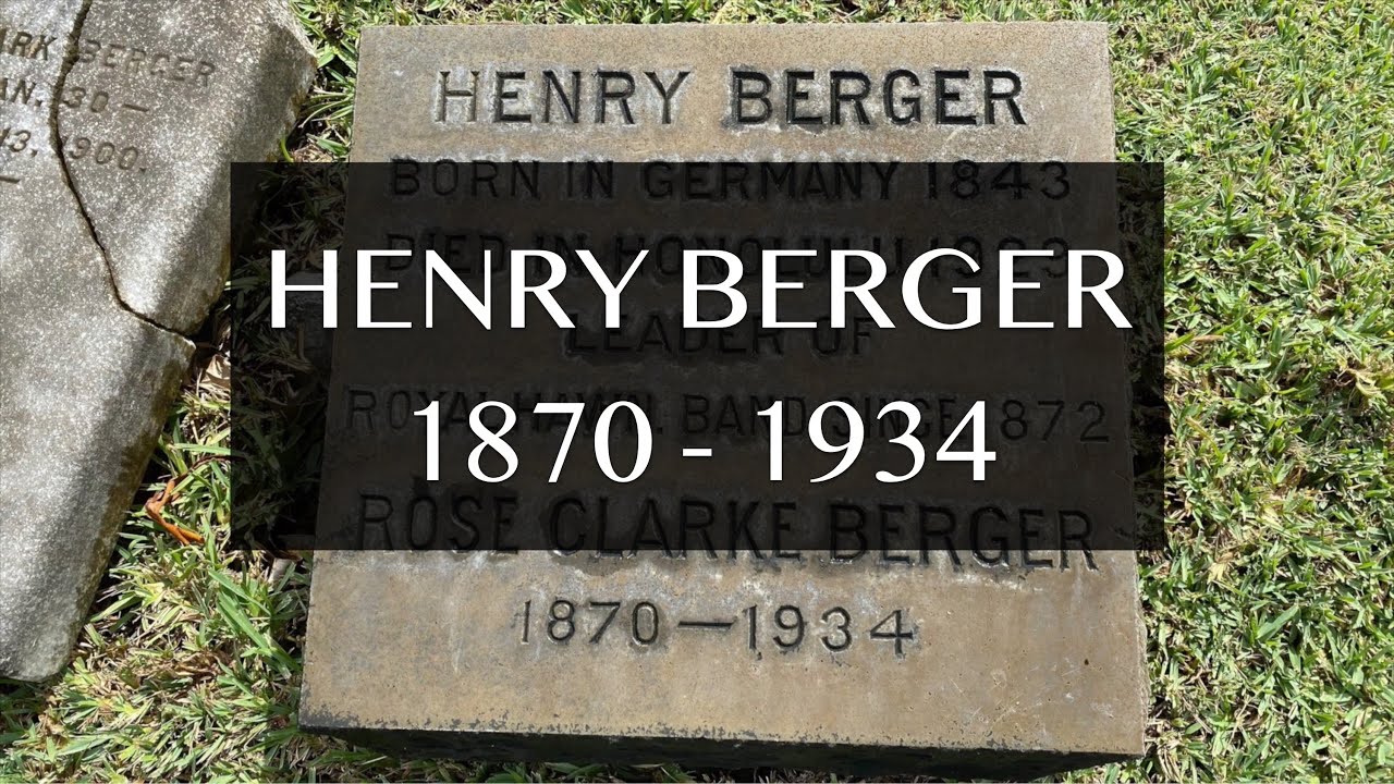 Henry Berger (1870-1934), bandmaster of the Royal Hawaiian Band, memorial gravesite in Honolulu