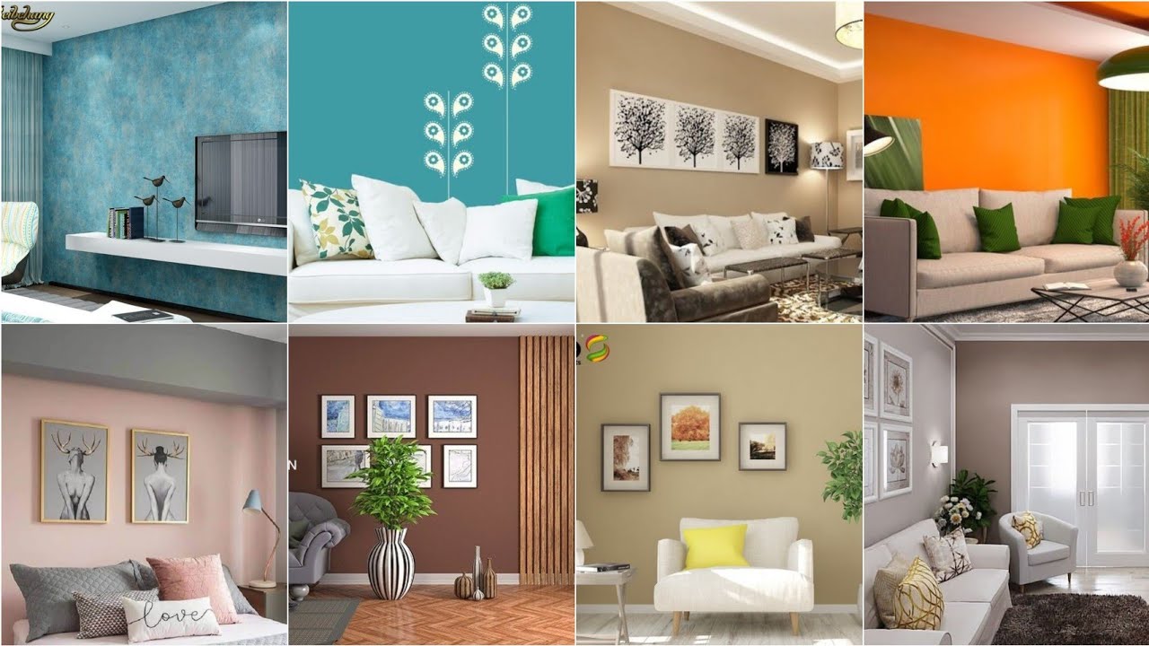 Modern living room color combinations 2026  home interior wall painting colours ideas