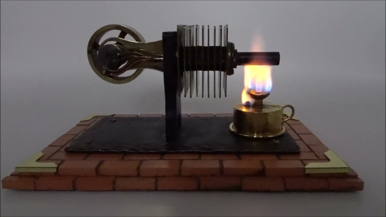 Kleiner  Heißluftmotor mit Edelbox