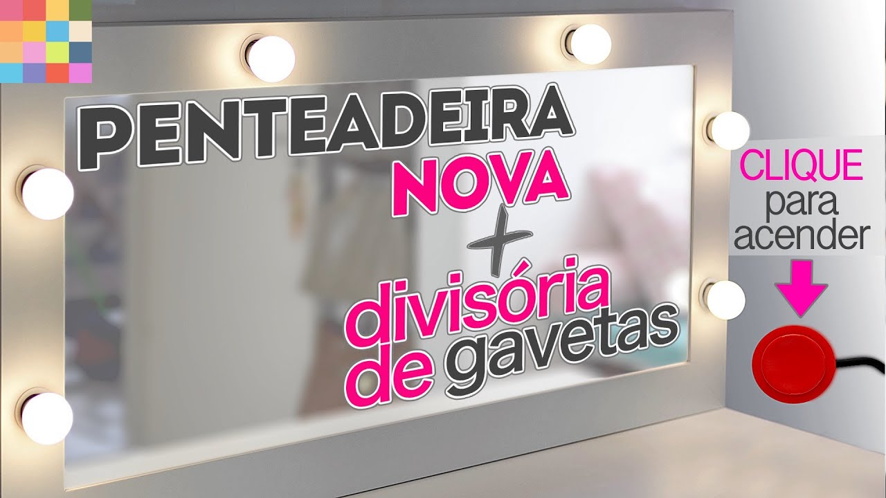 Divisória de gavetas DIY + Penteadeira que ganhei da Attraktiva Shop
