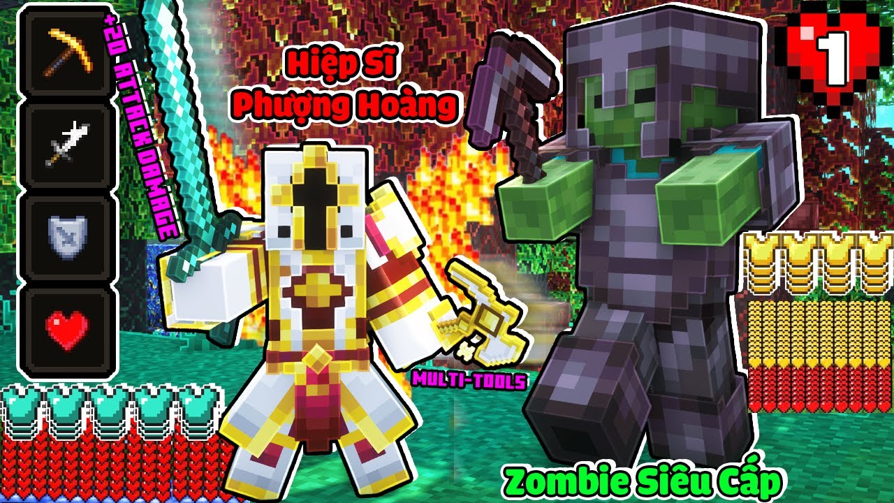 MINECRAFT HIỆP SĨ PHƯỢNG HOÀNG TẬP 1 | ĐỒ VIP NGẬP MỒM VÀ HÀNH TRÌNH 5 TIẾNG CHIẾN ĐẤU