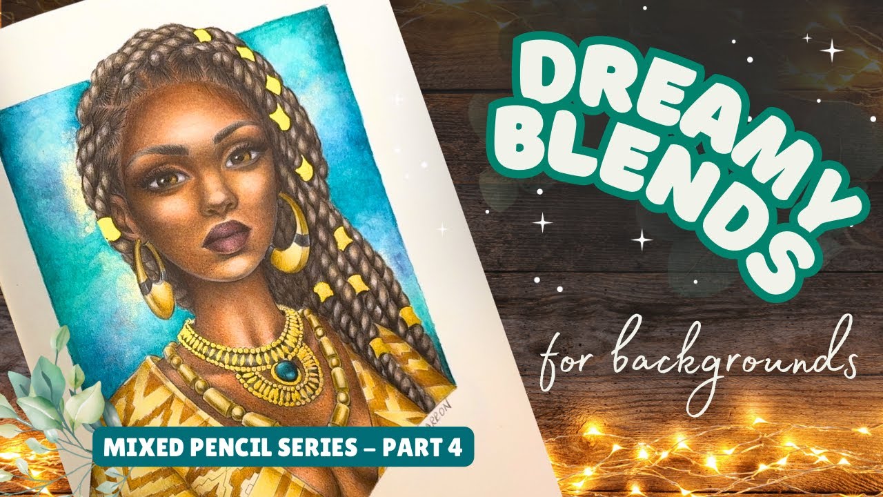 Watercolor Pencil Tutorial || Dreamy Background Tips (Christine Karron's Wondrous Folk) Part 4