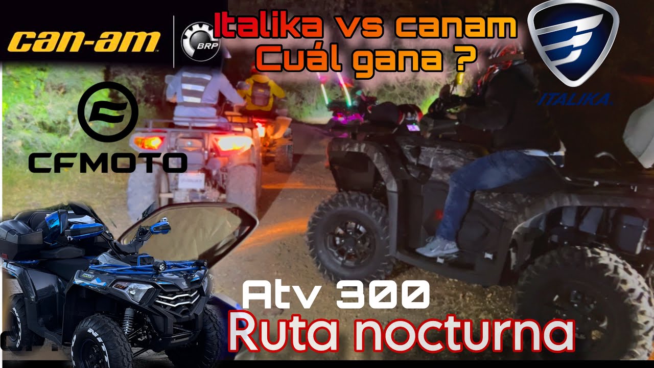 🔥Probando la Italika ATV 300 en su primera Ruta con más italikas , can am y cf moto