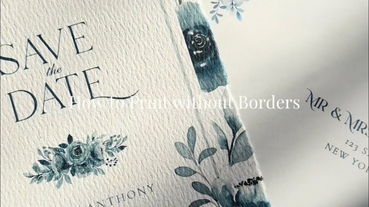 How to Print Invitations without Borders! #diywedding #diybride #canonpixma #diybride #diyinvitation
