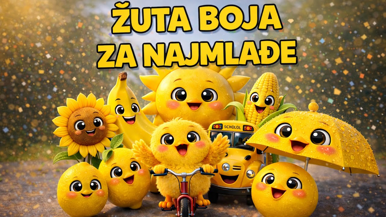ZUTA BOJA ZA NAJMLADJE | UCIMO ZUTU BOJU SA PILICEM