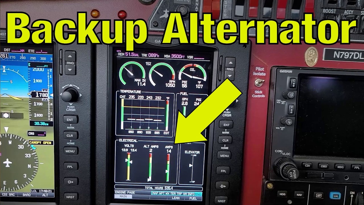 Emergency Backup Alternator: Installation and Test Flight of the Monkworkz Backup Alternator