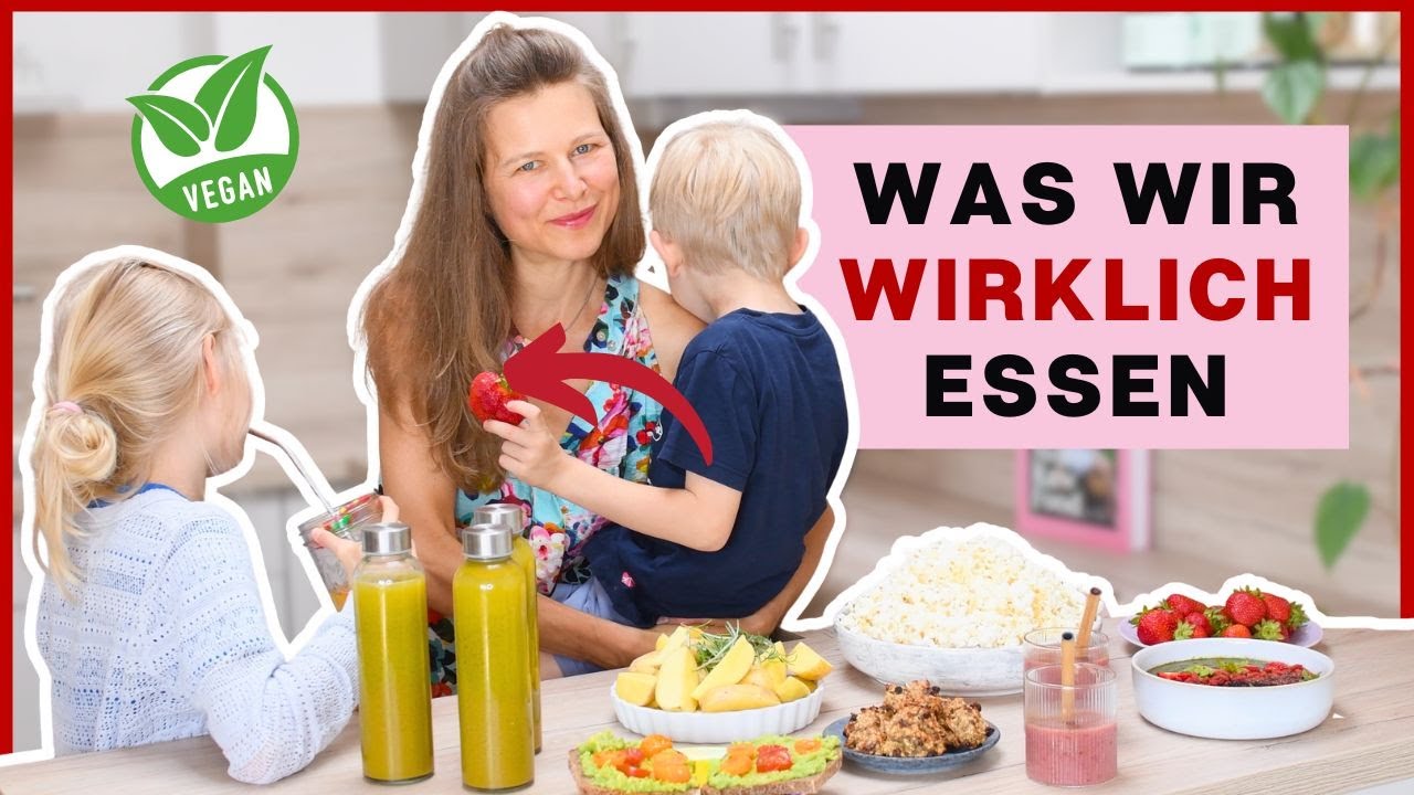 Was wir an einem Tag essen – alleinerziehende Mama mit 2 Kids (vegan, easy & real life!)