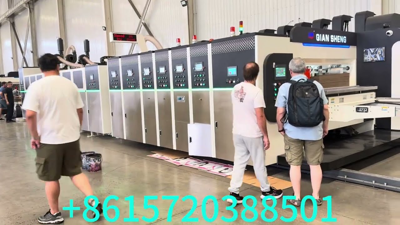 FFG-Corrugated Carton Box Flexo Printer Slotter Rotary Die Cutter Folder Gluer Strapping Inline