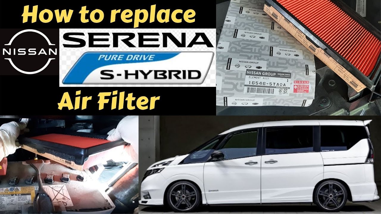 DIY | Replace Nissan Serena C27 MR20DD Air Filter | 更換日產MPV引擎空氣濾芯