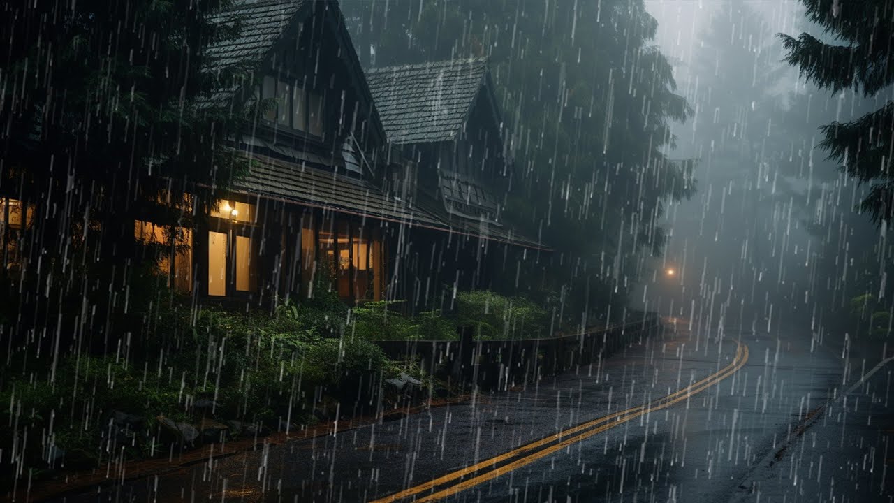 Day 12 - Rain Sounds For Sleeping - 99% Instantly Fall Asleep With Rain And Thunder Sound At Night