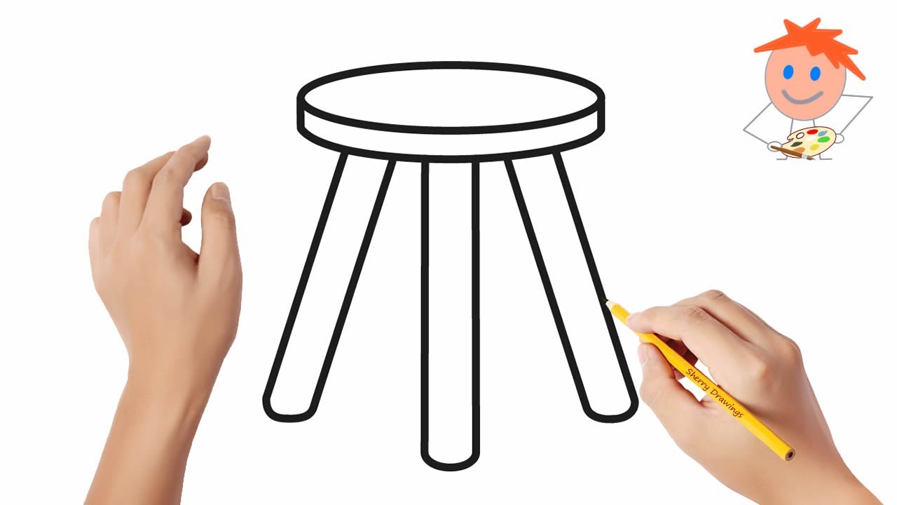 How to draw a stool | Easy drawings