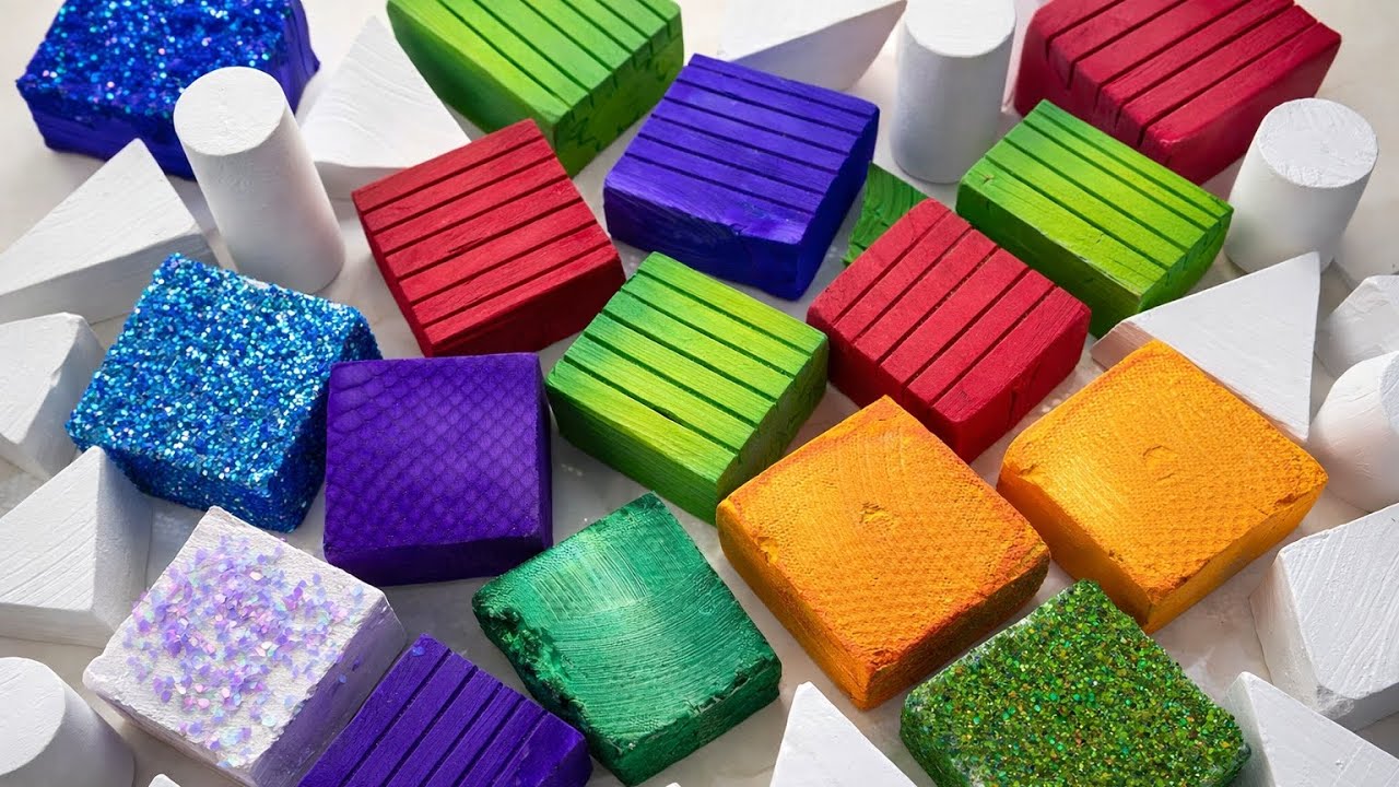 Smooth like butter crushes of dyed + unpolished + plain gym chalk blocks 