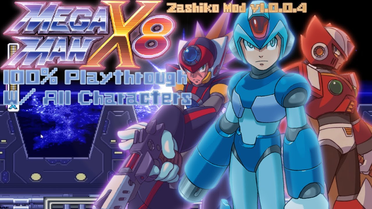 Mega Man X8 16-Bit Zashiko Mod - Full 100% Playthrough (READ DESCRIPTION)