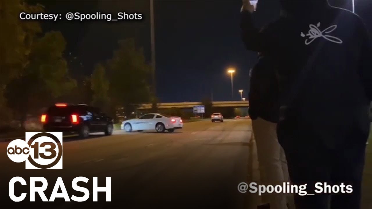 Video shows driver of a Mustang lose control after leaving 'meet up'