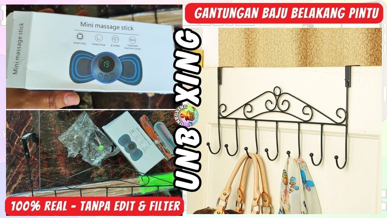 Unboxing Pijat Elektrik, Pengupas Buah, Cetakan Telur, Sapu Lidi & Gantungan Pintu