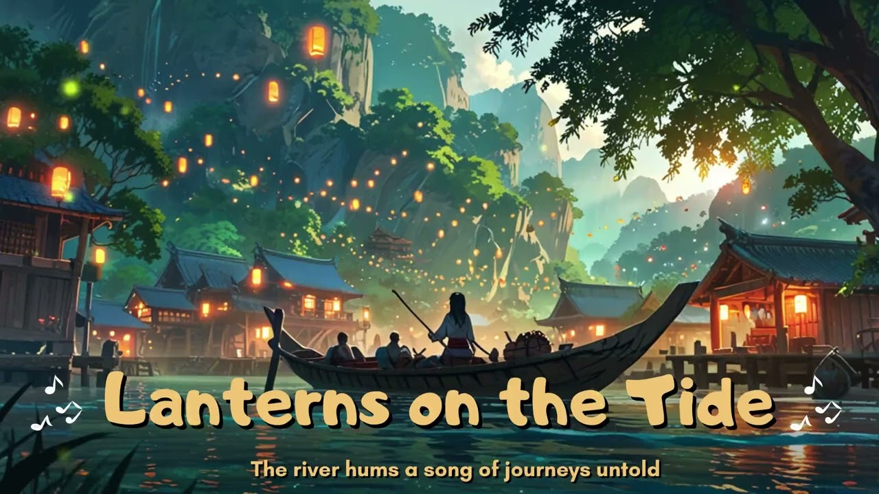 Lanterns on the Tide: A Gentle Farewell Beneath the Moonlight 🏮🌊🌙