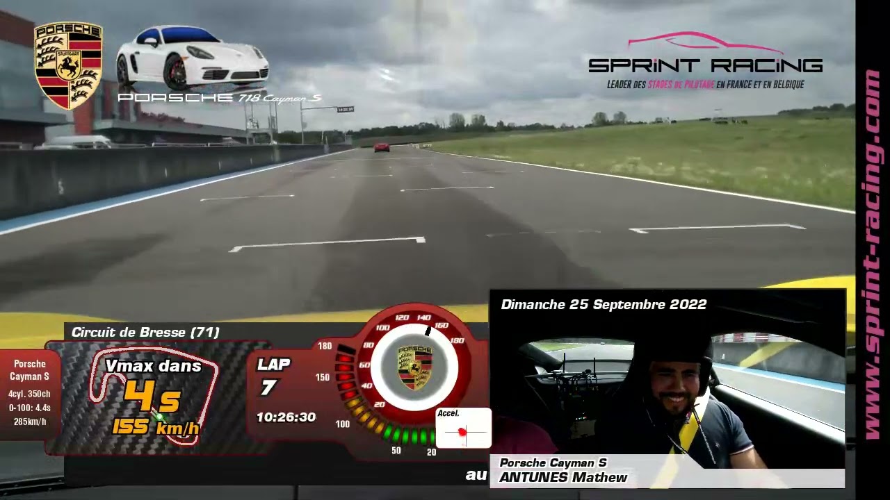 stage pilotage // circuit de Bresse // Porsche 718 cayman S septembre 2022 // sprint racing