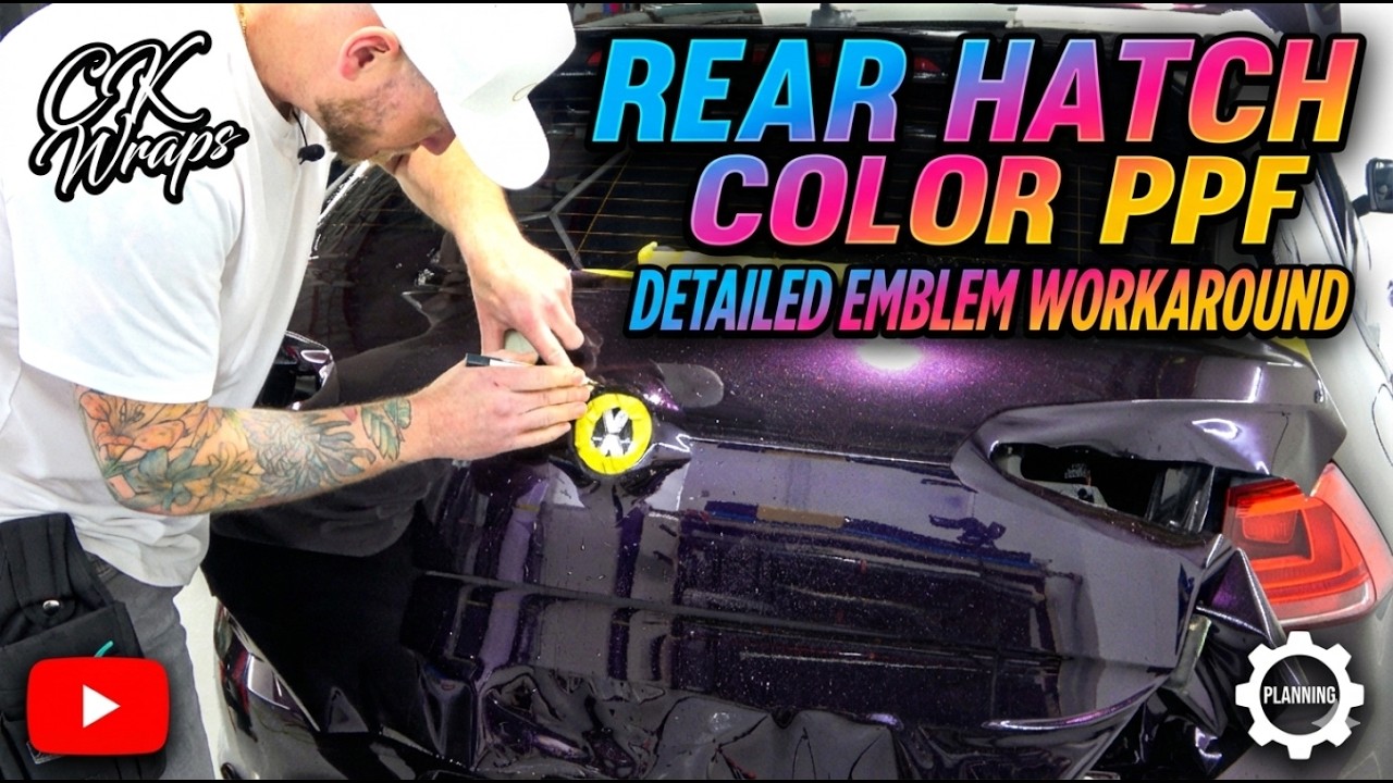 Detailed Rear Hatch Color PPF Installation With Emblem Workaround