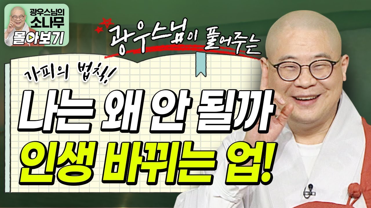 노력해도 안 풀리는 이유?🥲 인생을 바꾸는 부처님의 가르침!ㅣ가피의 법칙ㅣ광우스님이 풀어주는 업보 이야기 [광우스님 소나무 시즌 3 3편 몰아보기]