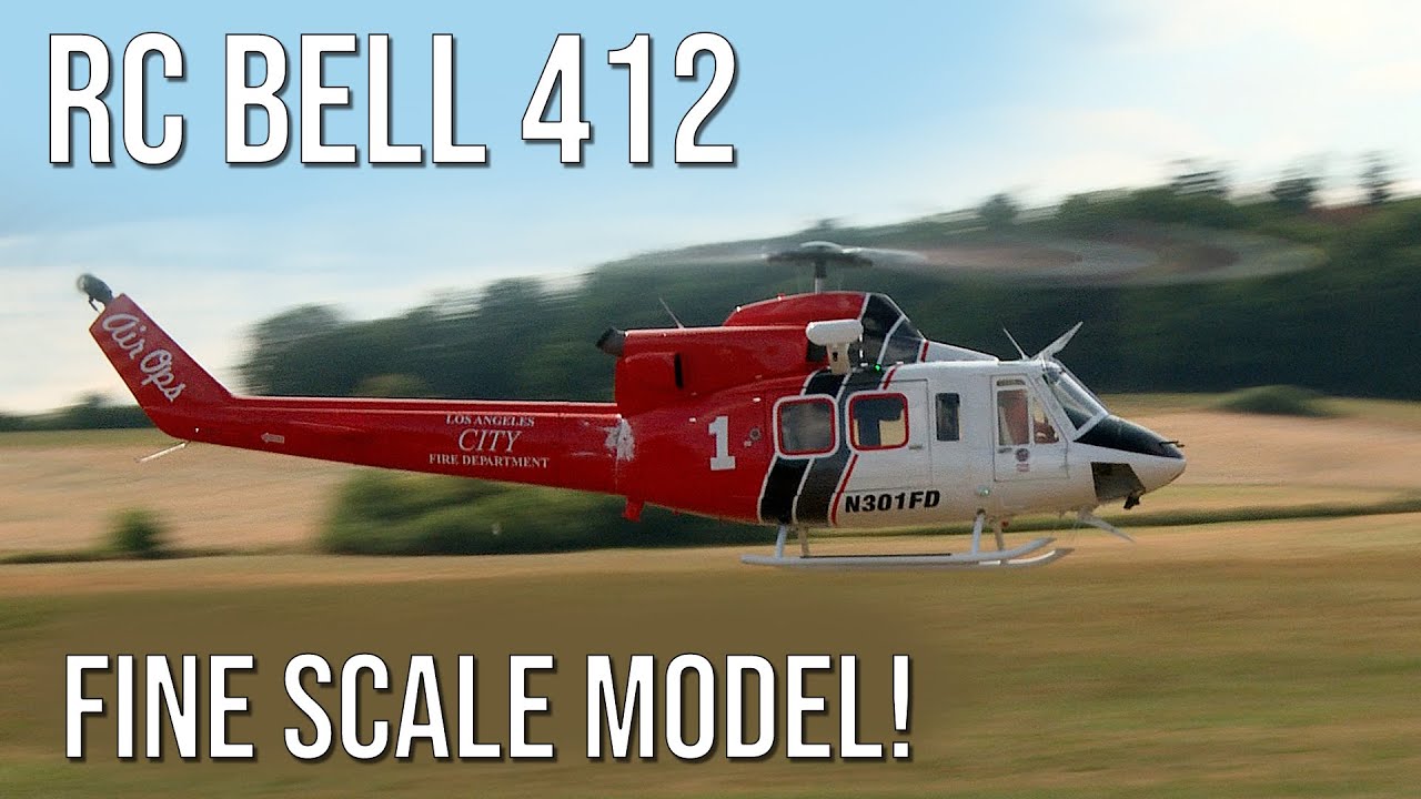 Awesome! Pretty Nice Scale RC Helicopter Bell 412 Los Angeles Fire Department Flying at Flight Show