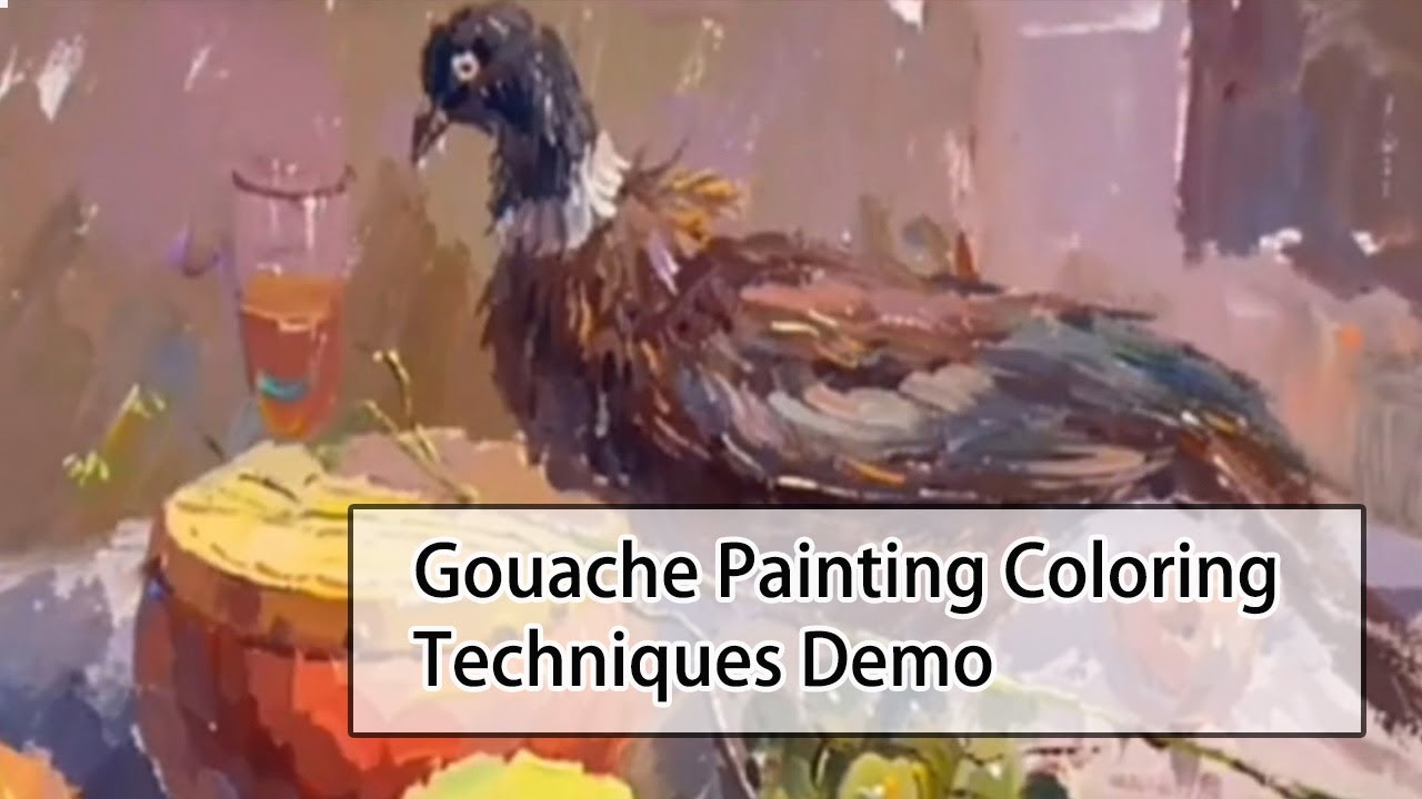 Gouache Painting Coloring Techniques Demo