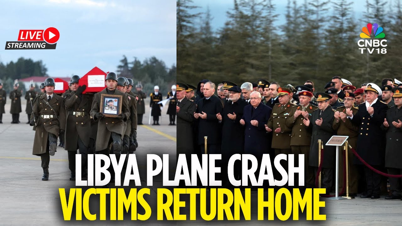 Libya Air Crash LIVE: Tripoli Airport Ceremony for Officials Killed in Turkey Plane Crash | N18G