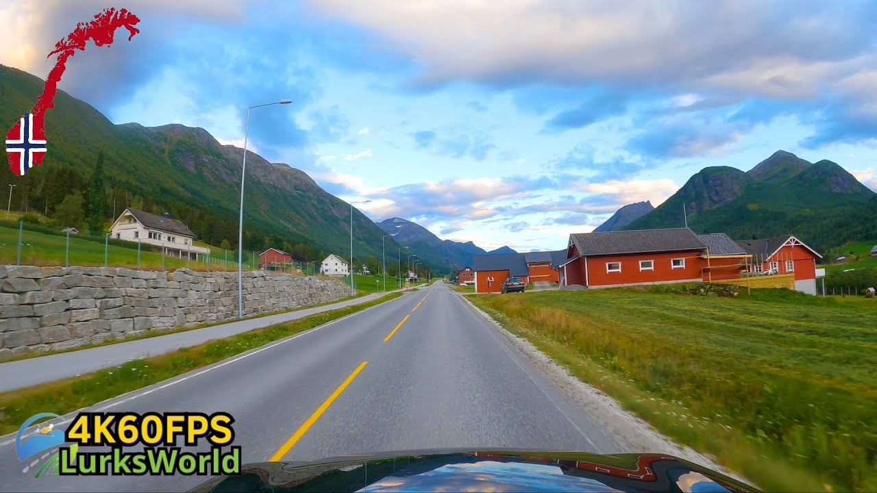 Driving in Norway - Stranda to Hellesylt - 4K60
