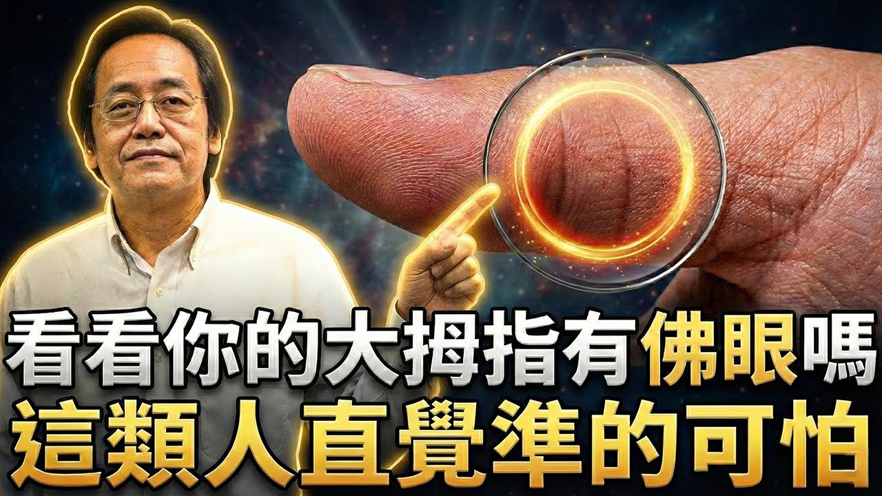 倪海廈：為何大拇指有「佛眼」的人，直覺準得嚇人？千萬別大意！關鍵時刻它在幫你擋災，忽略直覺的人都後悔了！#倪海廈#佛眼紋#手相#中醫智慧#天紀