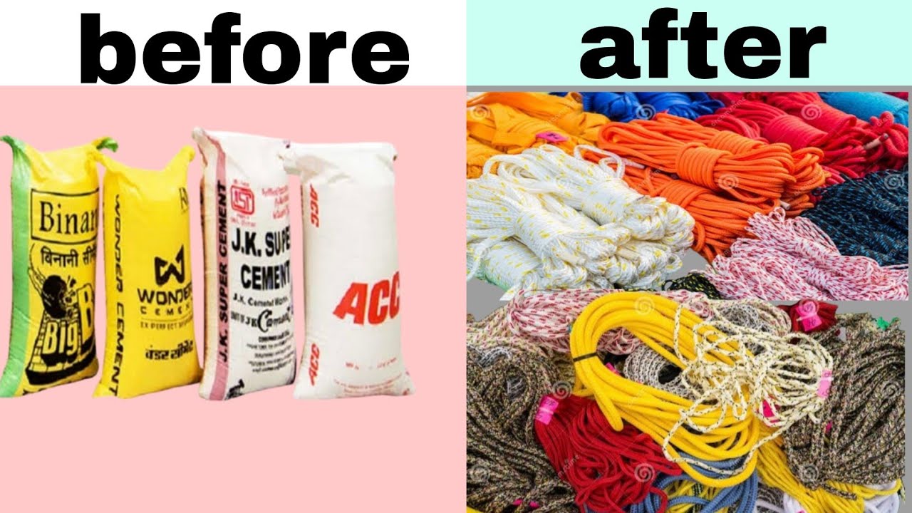आटे या सीमेंट के katto  से बनाना सीखे रस्सी||| #rassi #wastematerial