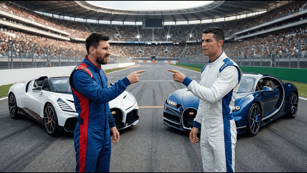 Messi vs Ronaldo 🏁 | Bugatti Chiron vs Bugatti Mistral — Ultimate Hypercar Race