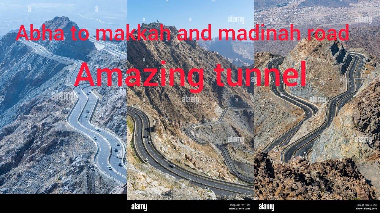 Abha to makkah and madinah road, amazing tunnel, bnhitech vlogs,