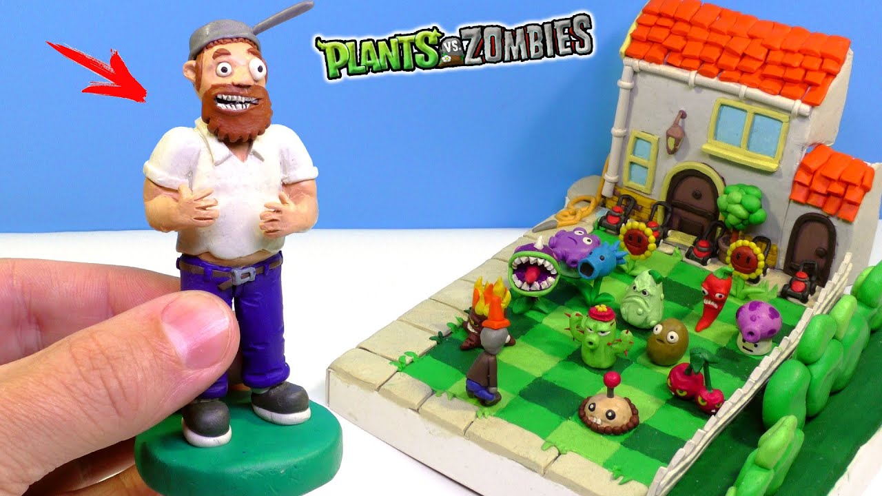 Making CRAZY DAVE with Clay | Plants VS Zombies 2