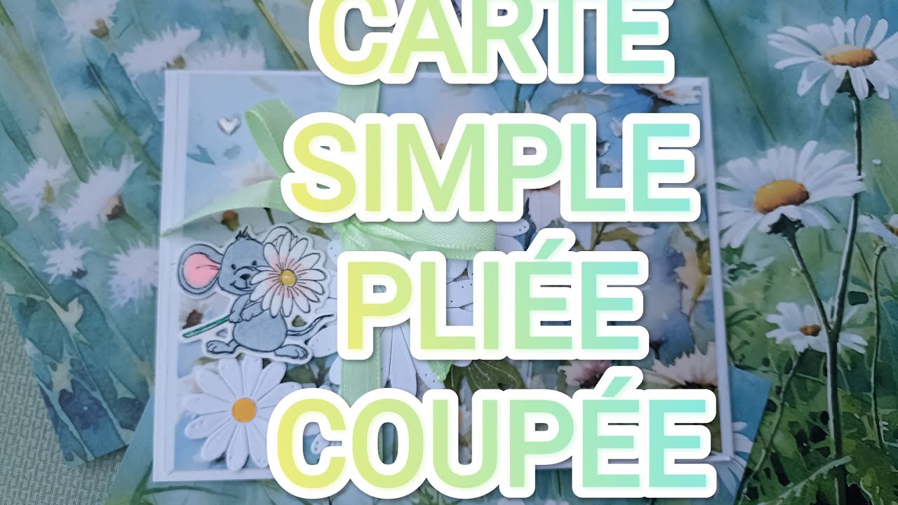 UNE CARTE  SIMPLE PLIÉE COUPÉE