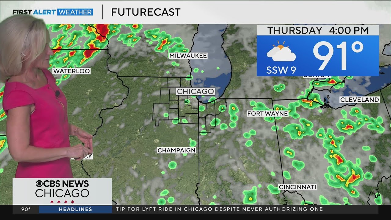 Soaring temperatures on Thursday in Chicago with isolated storm chances