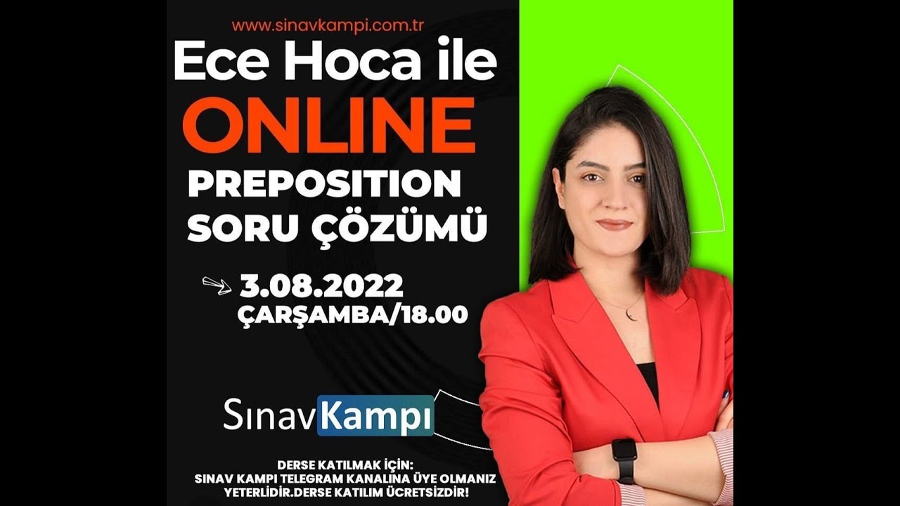 PREPOSITION SORU ÇÖZÜMÜ I ECE HOCA
