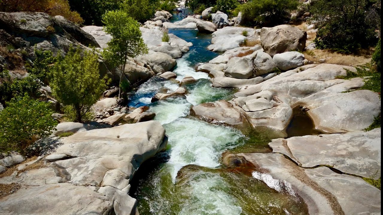 Tule River Pool springville CA Drone footage 4k