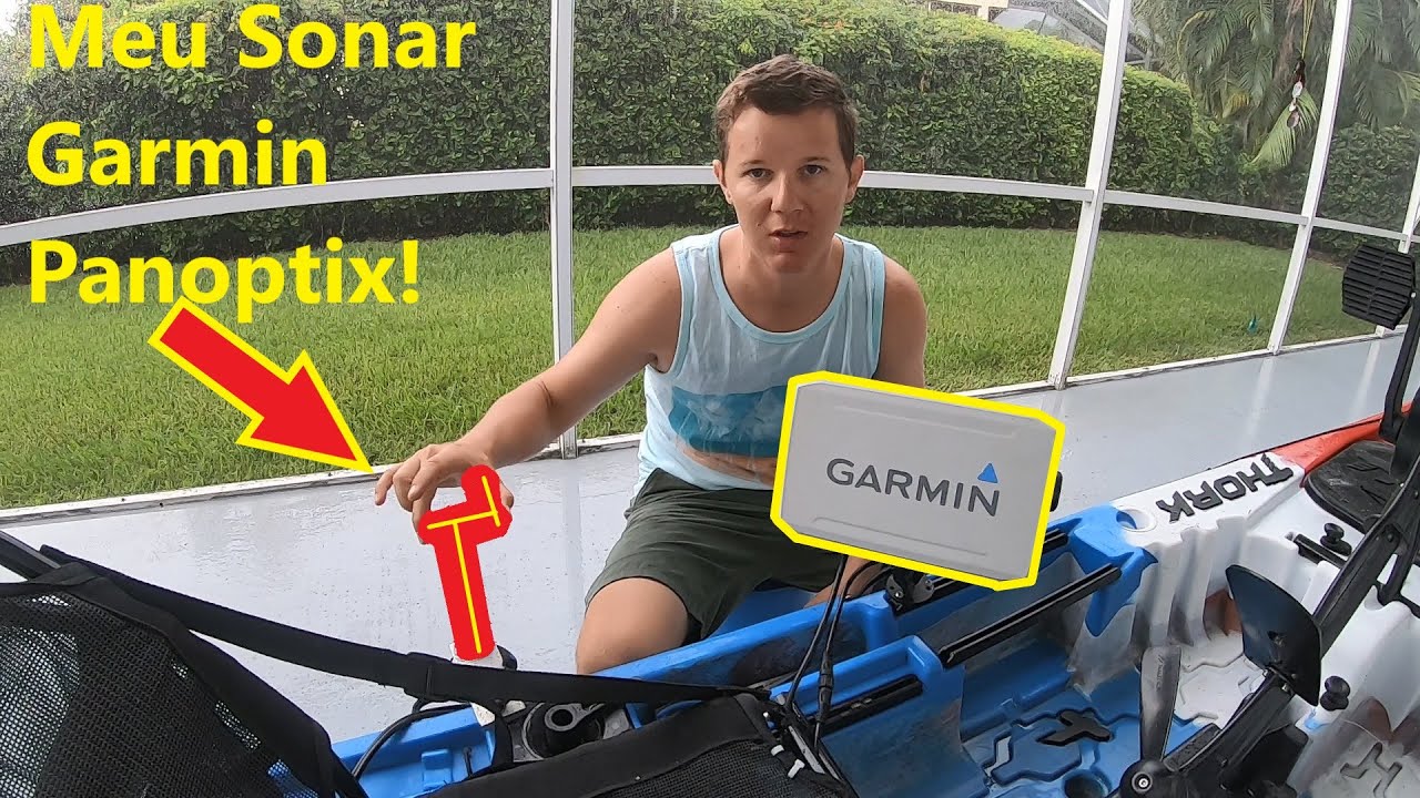 Instalação do Sonar Garmin Livescope panoptix, Kayak Thork Milha Nautica