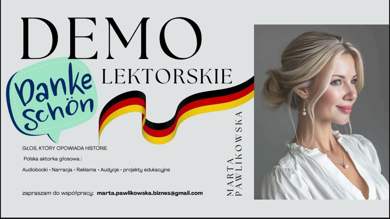 German Voice Over Demo | Deutsche Sprachprobe | Polish Voice Actress Pawlikowska Marta