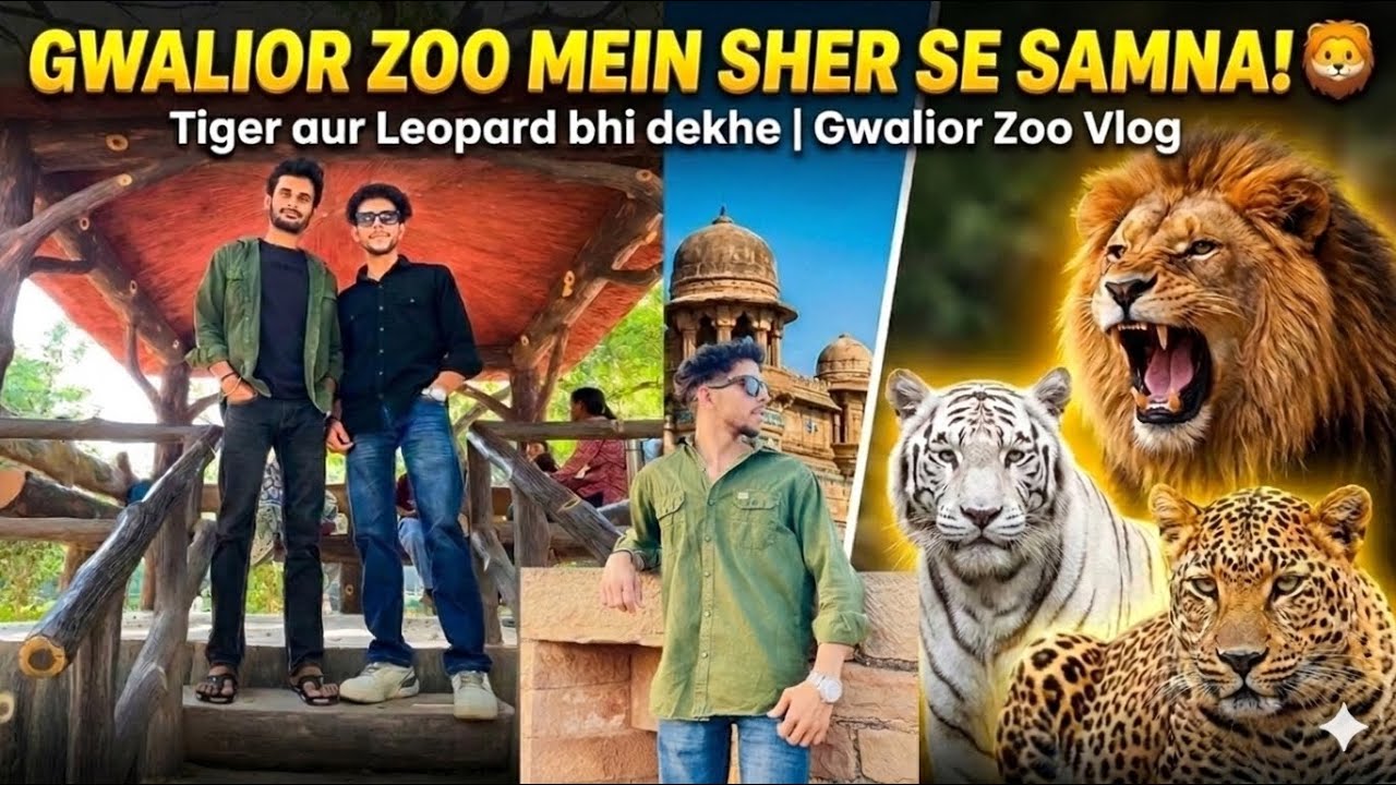 Gwalior Zoo Tour 2026: शेर और तेंदुए से हुआ मुकाबला! 😱