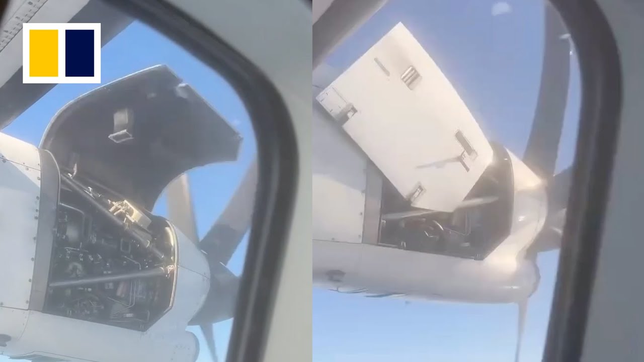 Plane engine cover falls apart mid-air during Taiwan flight