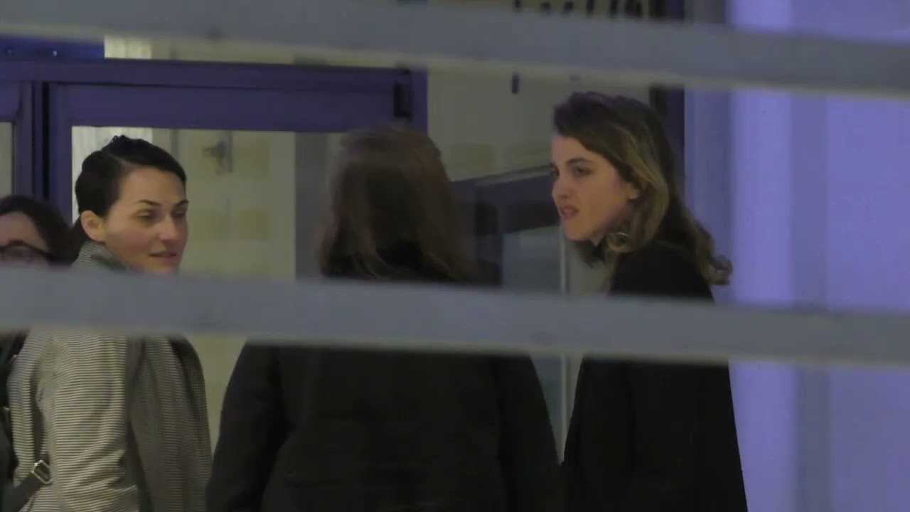 Ad&egrave;le Haenel and C&eacute;line Sciamma outside the Portrait of a Lady on Fire screening and Q&A at ArcLight