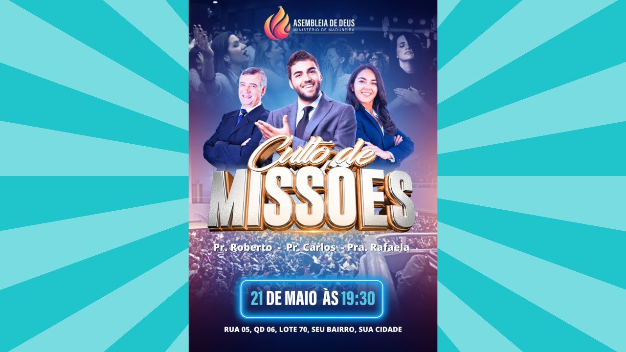 Como fazer cartaz para igreja no Canva Missões