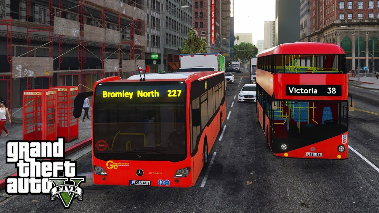 GTA 5 REAL LIFE MOD #8 | BUS WANKERS!! (TFL LONDON BUS MOD)
